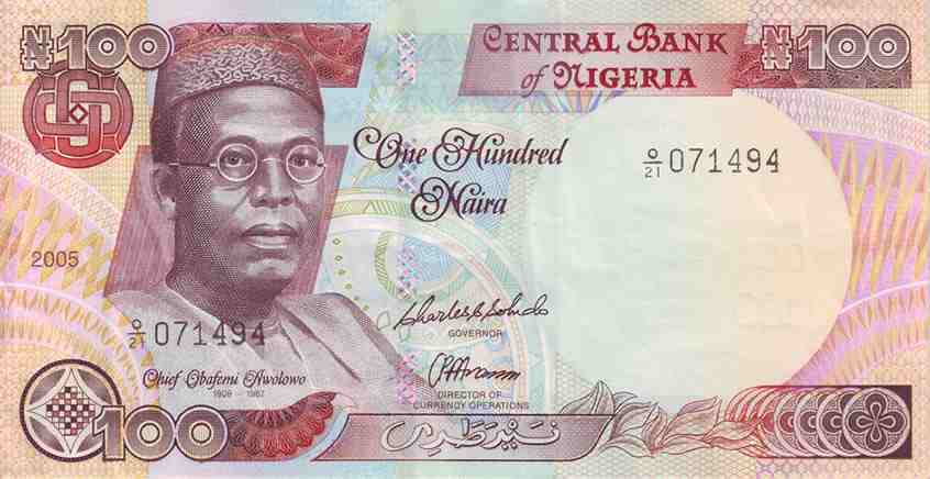 Image result for 5. â¦100- Obafemi Awolowo